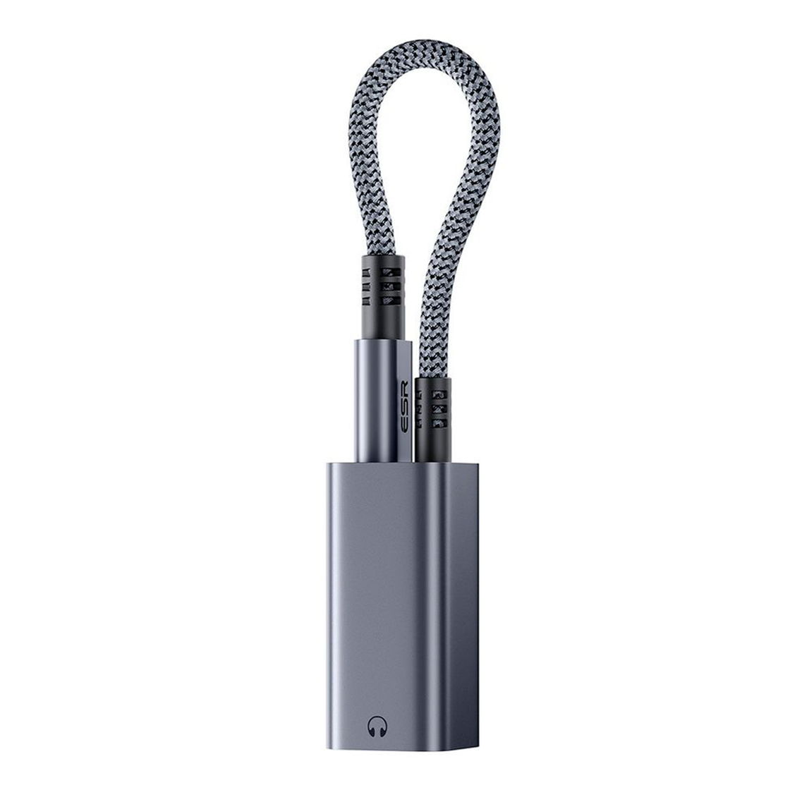 ESR - Adaptador 2-in-1 USB-C Headphone Adapter - Grey