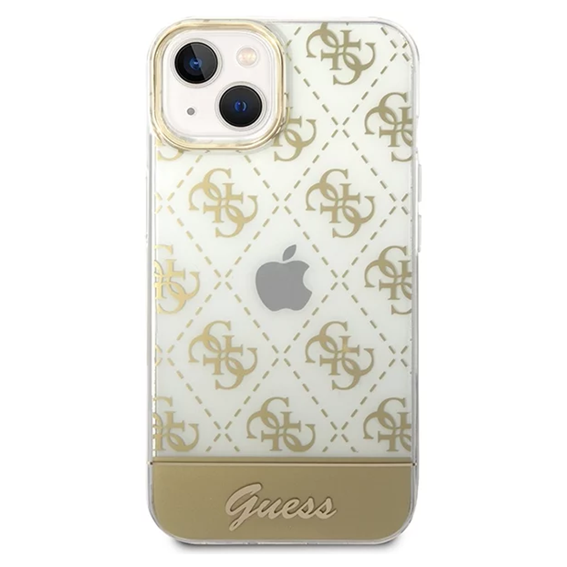 Guess - iPhone 14 - Carcasa HC 4G Electro Script - Gold