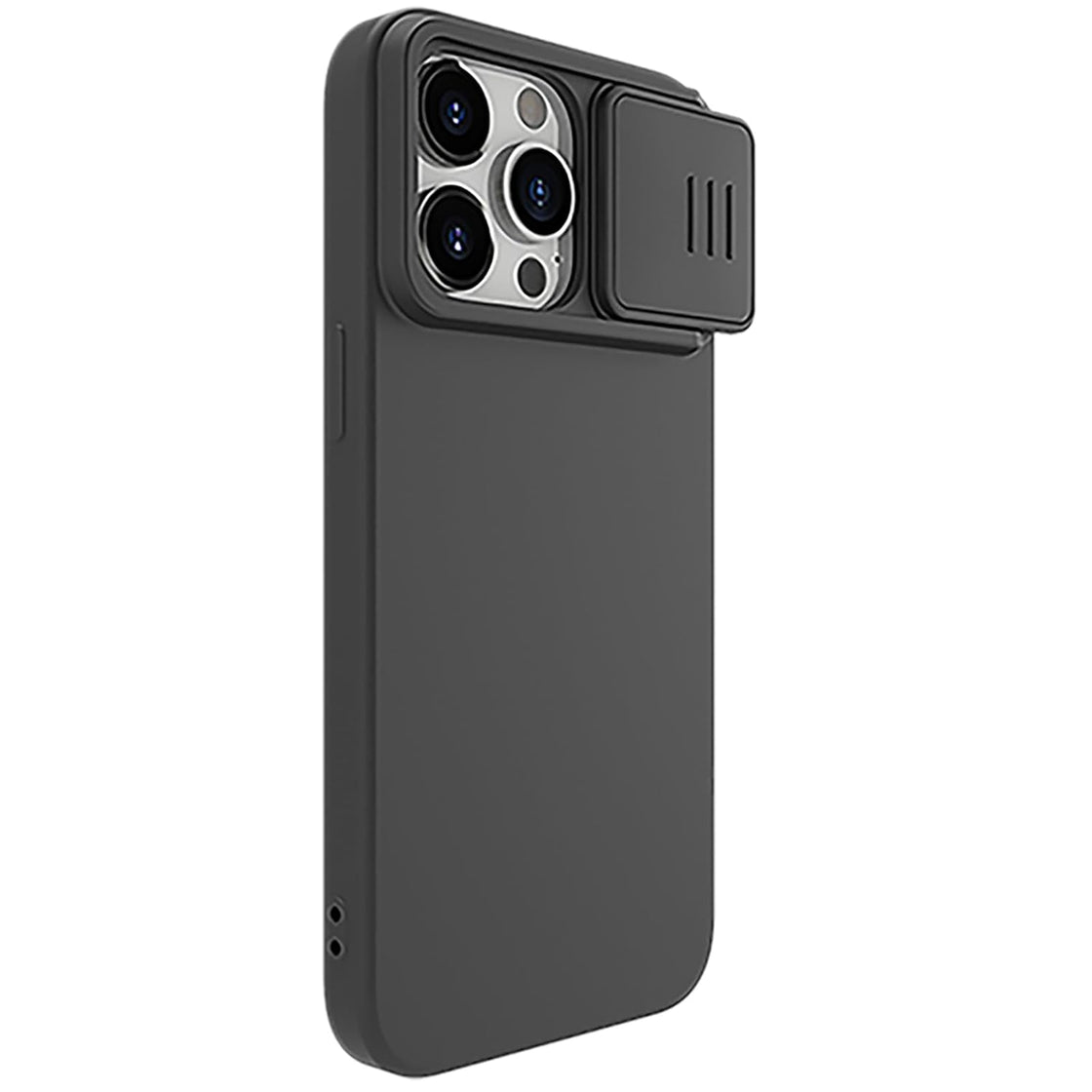 Nillkin - iPhone 15 Pro - Carcasa CamShield Silky Magnetic Silicone Case - Classic Black