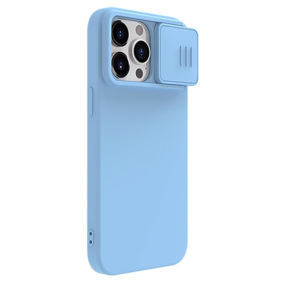 Nillkin - iPhone 15 Pro - Carcasa CamShield Silky Magnetic Silicone Case - Haze Blue