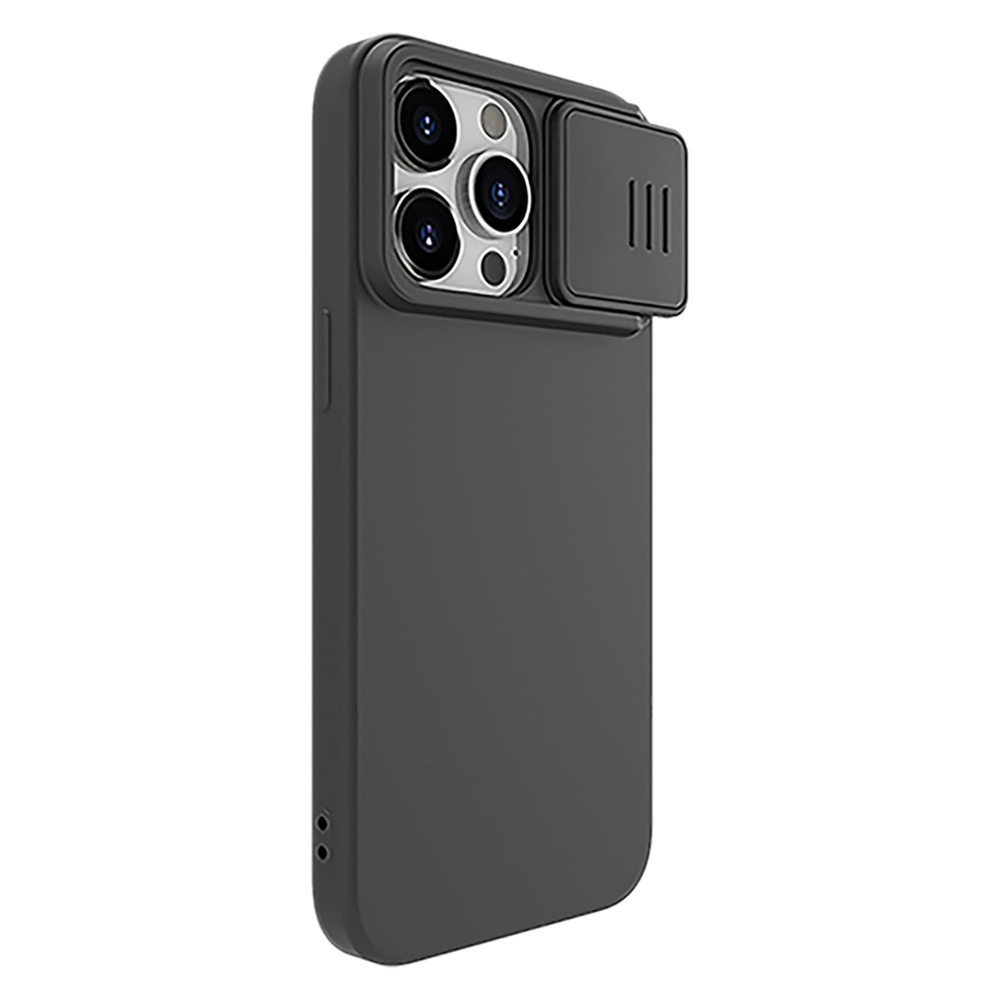 Nillkin - iPhone 15 Pro Max - Carcasa CamShield Silky Magnetic Silicone Case - Classic Black