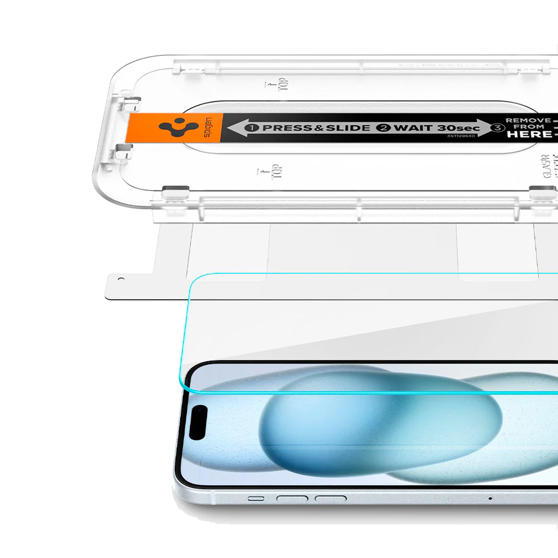 Spigen - iPhone 15 Pro Max - Protector de Pantalla EZ FIT GLAS.tR