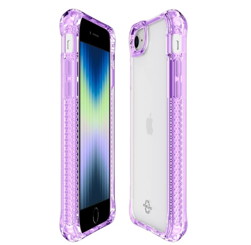 ITSKINS - iPhone SE / 8 / 7 - Carcasa HYBRID CLEAR - Light Purple and Transparent