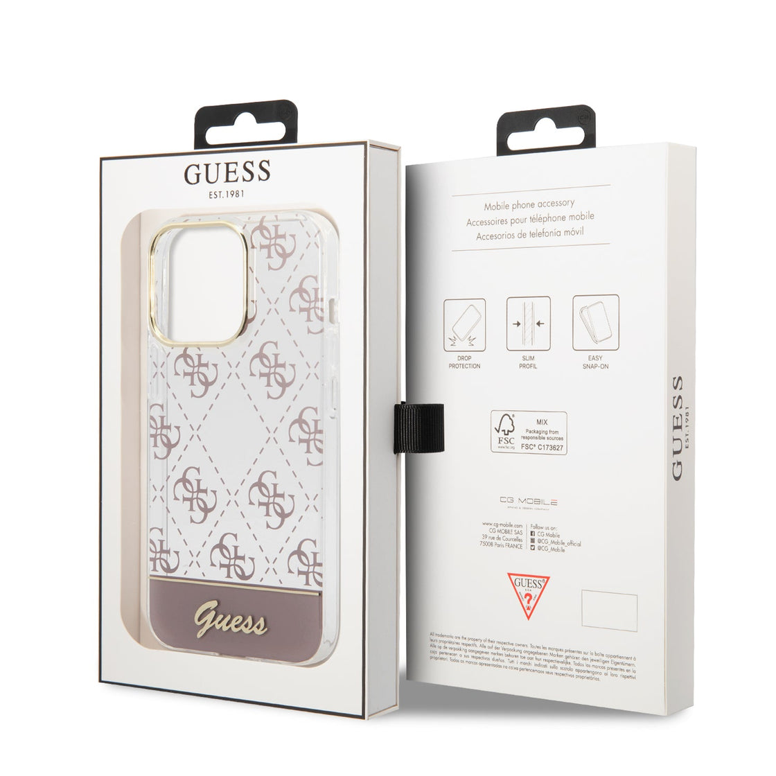 Guess - iPhone 14 Pro - Carcasa HC 4G Electro Script - Pink