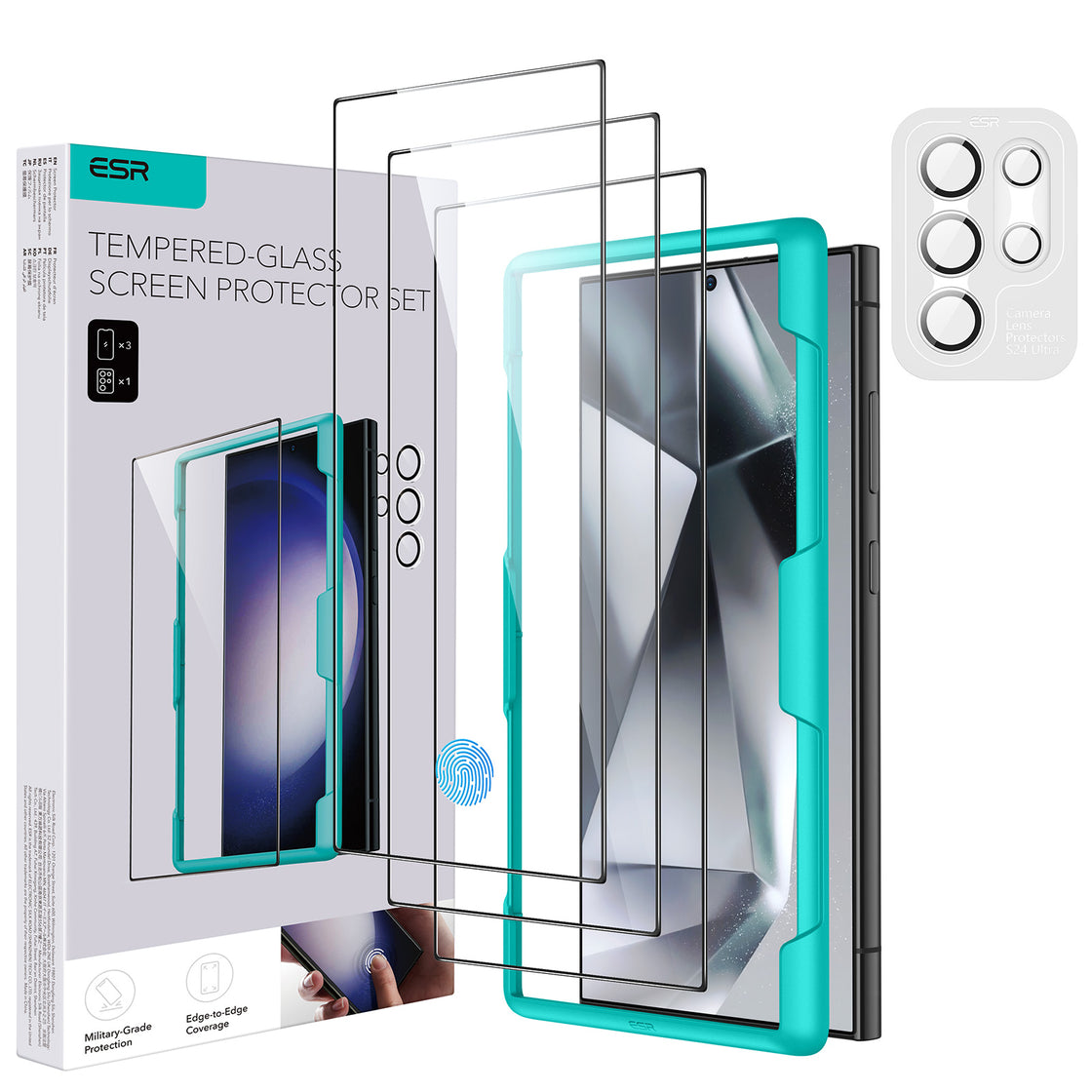 ESR - Galaxy S24 Ultra - Protector de pantalla Tempered-Glass Screen Protector - 2 pack