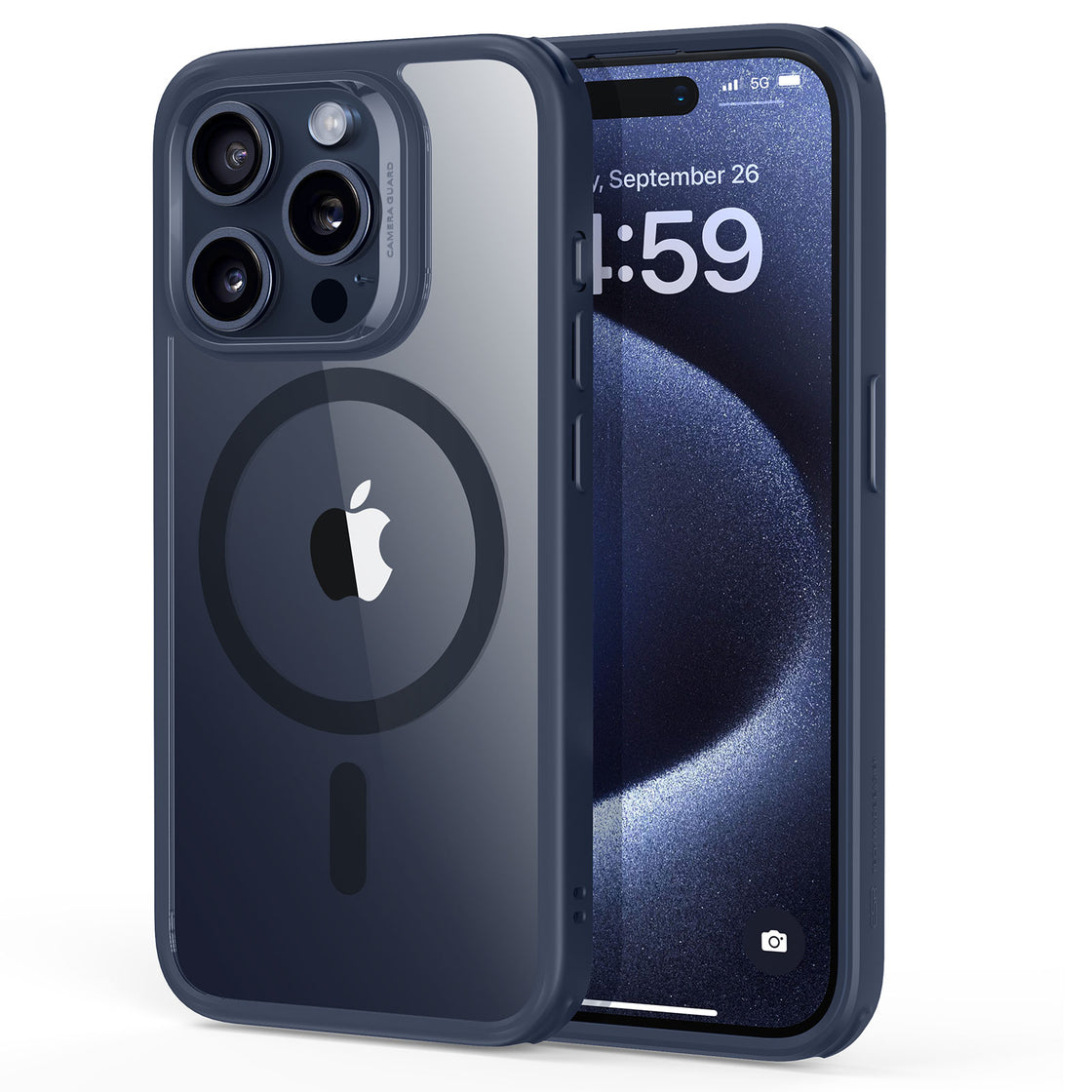 ESR - iPhone 15 Pro Max - Carcasa Classic Hybrid Case (HaloLock) - Clear Dark Blue