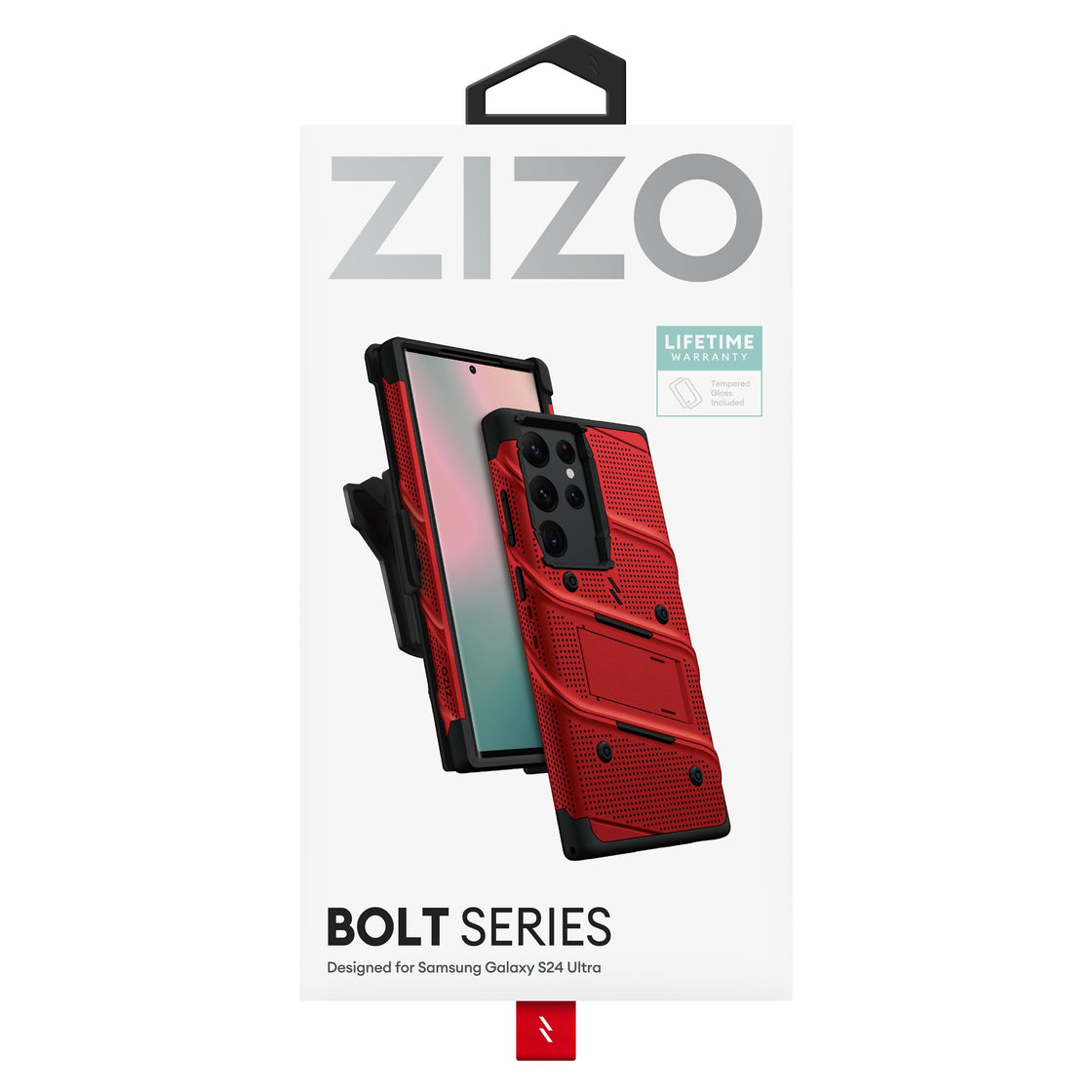 ZIZO - Galaxy S24 Ultra - Carcasa BOLT Bundle - Red