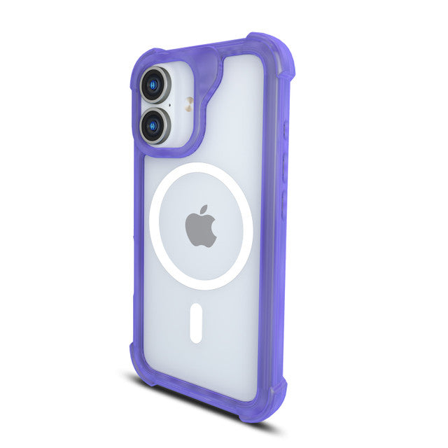 CLICK - iPhone 16 - Carcasa Clear Rugged Magsafe - Purple