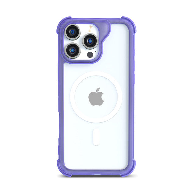 CLICK - iPhone 16 Pro Max- Carcasa Clear Rugged Magsafe - Purple