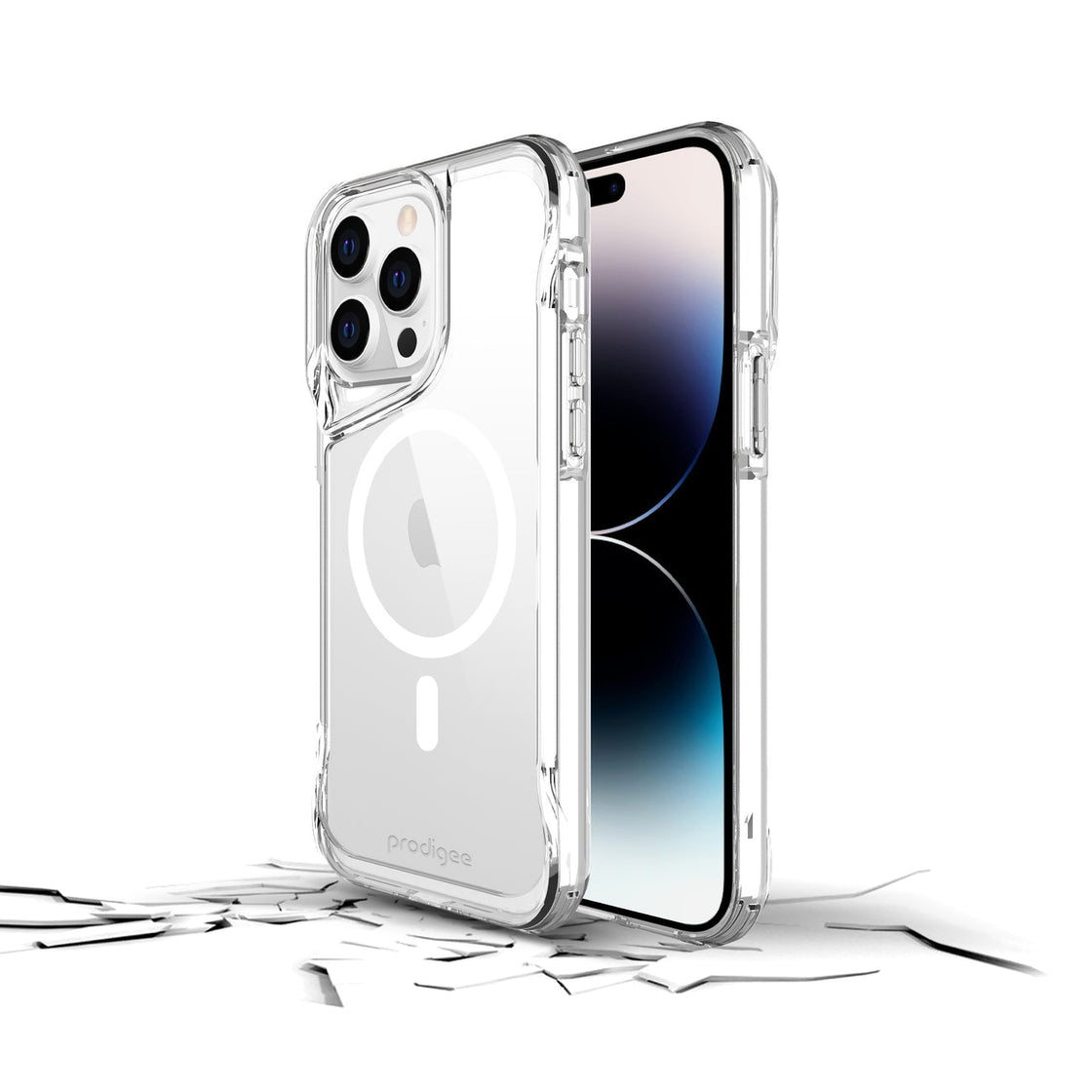 Prodigee - iPhone 15 Pro Carcasa  Super Hero - Clear + Mag