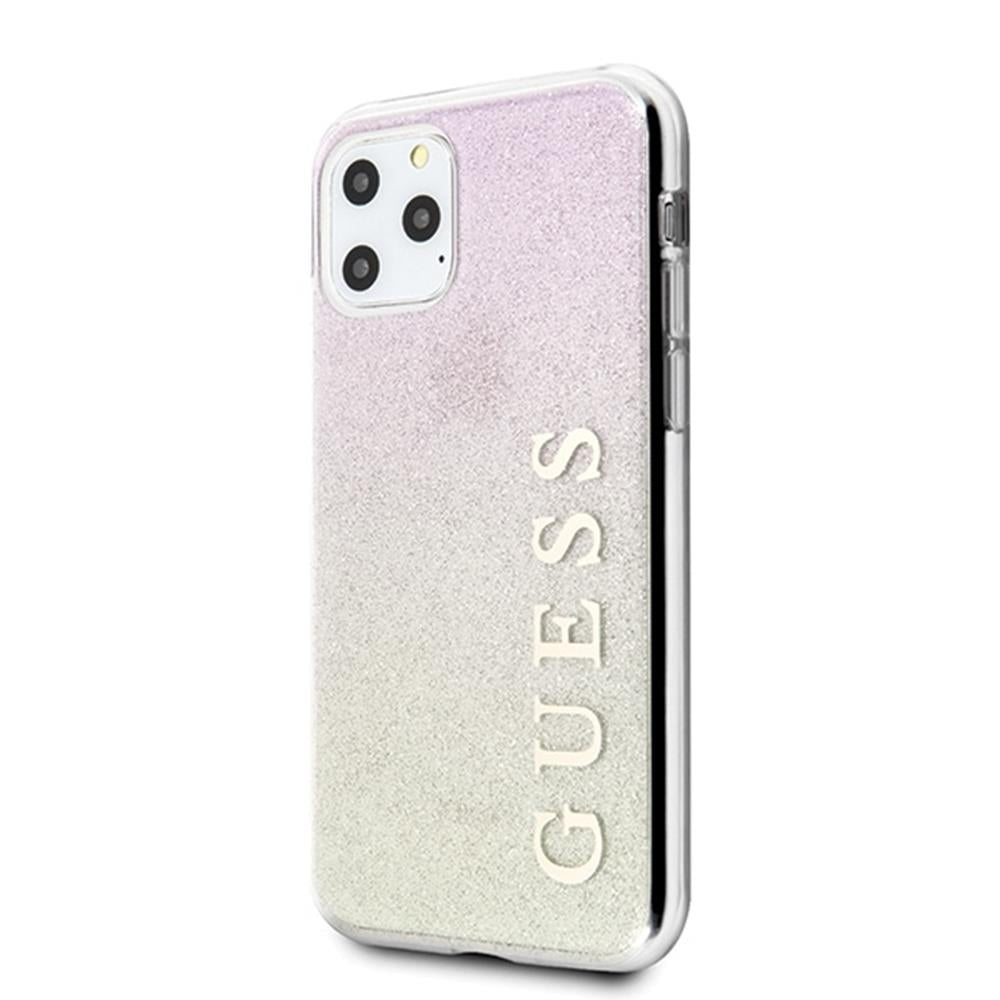 Guess - iPhone 11 Pro Max - Carcasa Glitter Gradient - Pink