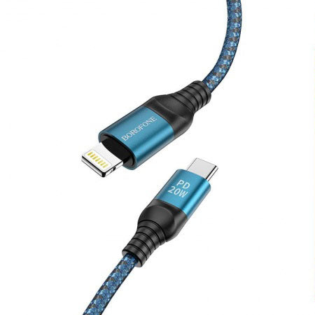 Borofone - BX56 Delightful PD charging data cable for iP - Azul