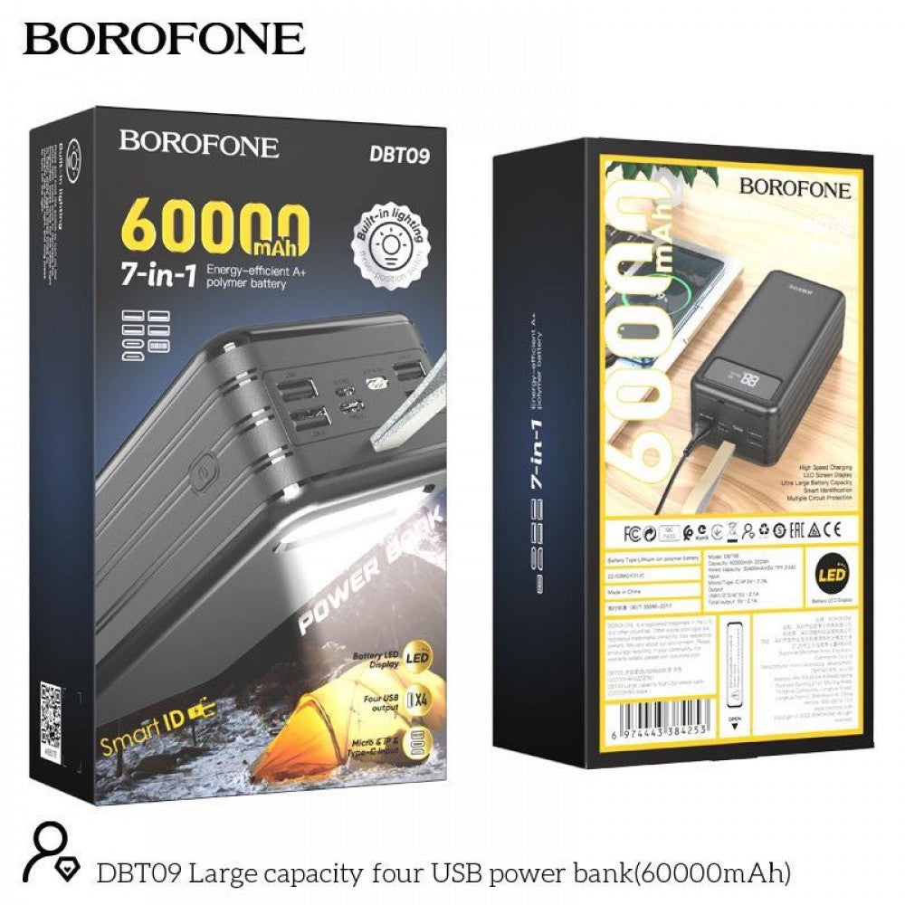 Borofone - DBT09 clarge capacity four USB power bank(60000mAh)