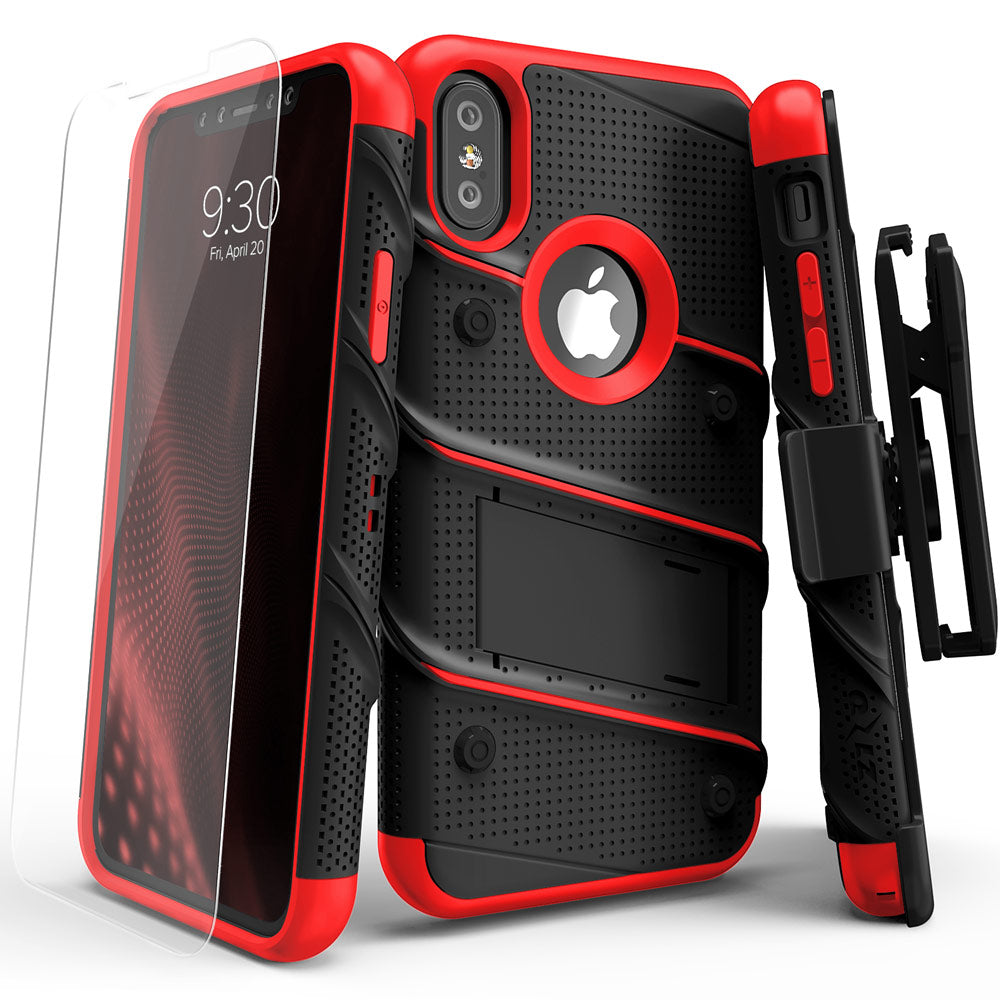 Zizo - iPhone X/XS - Carcasa Bolt - Black/Red