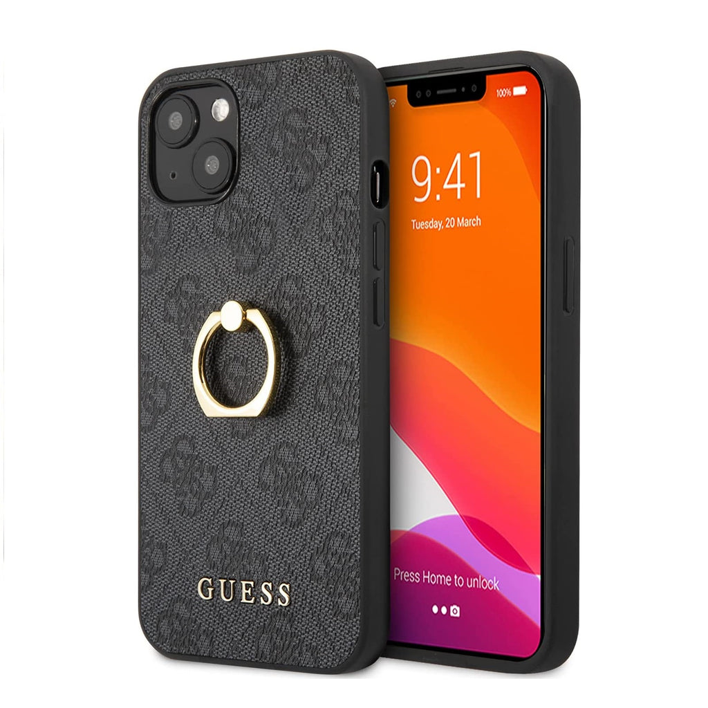 Guess - iPhone 13 - Carcasa HC PU 4G RING GREY