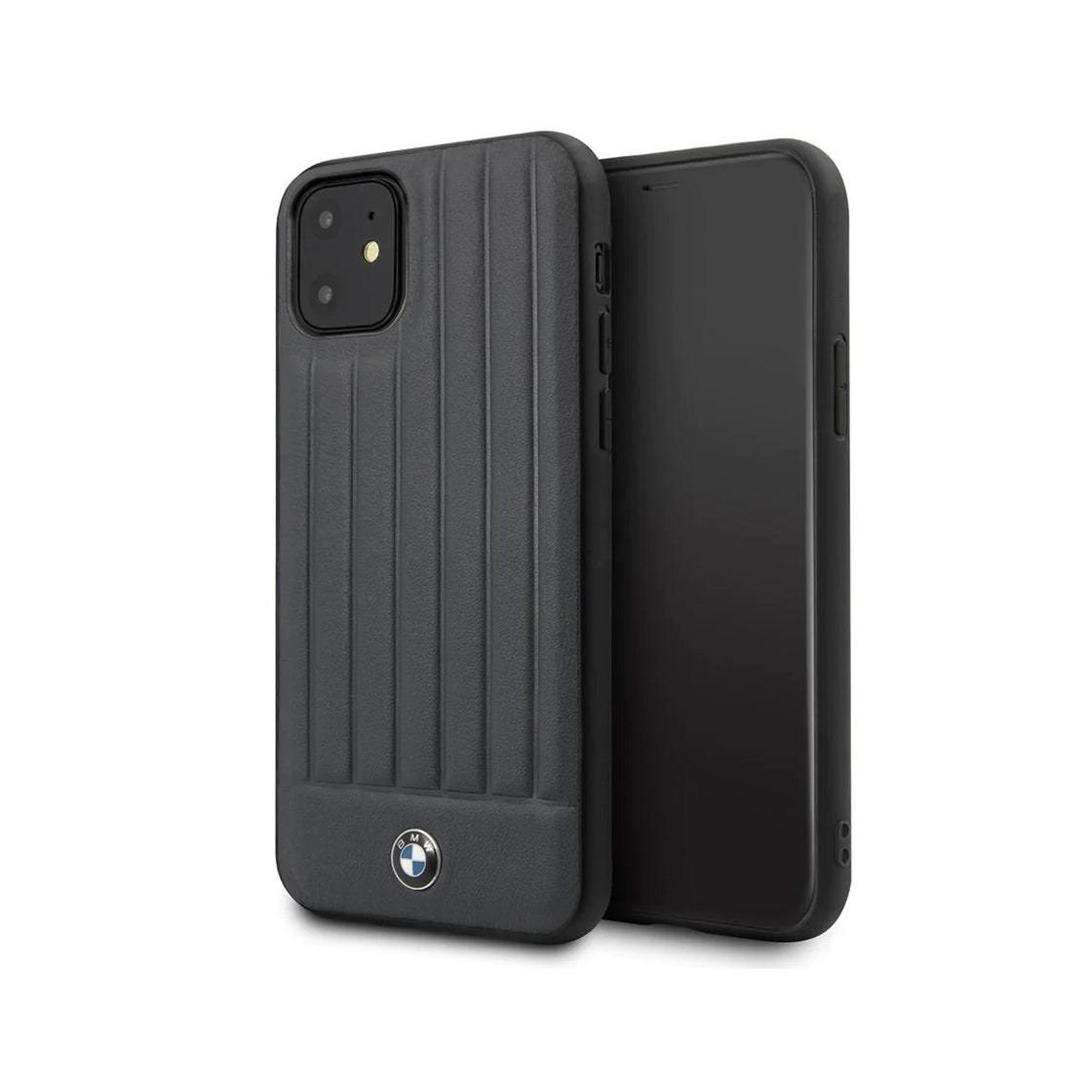 BMW - iPhone 11 - Carcasa Textured Leather With Hot Stamped Lines - Black