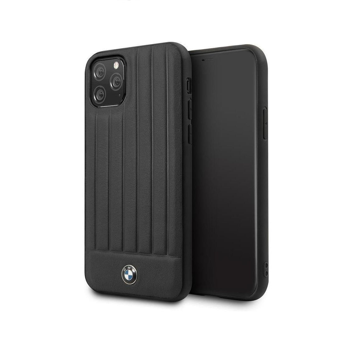 BMW - iPhone 11 Pro Max - Carcasa Textured Leather With Hot Stamped Lines - Black