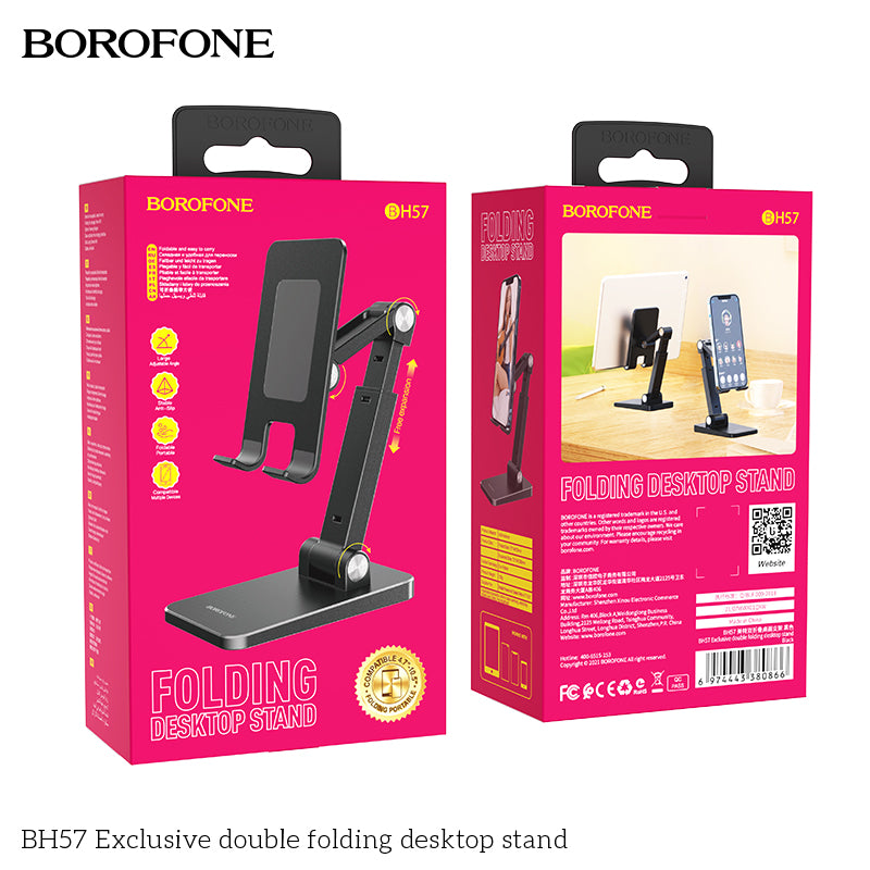 Borofone - BH57 Exclusive double folding desktop stand - Negro