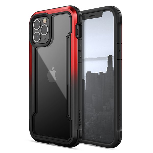 X-Doria - iPhone 12 Pro Max - Carcasa Raptic Shield - Black/Red Gradient