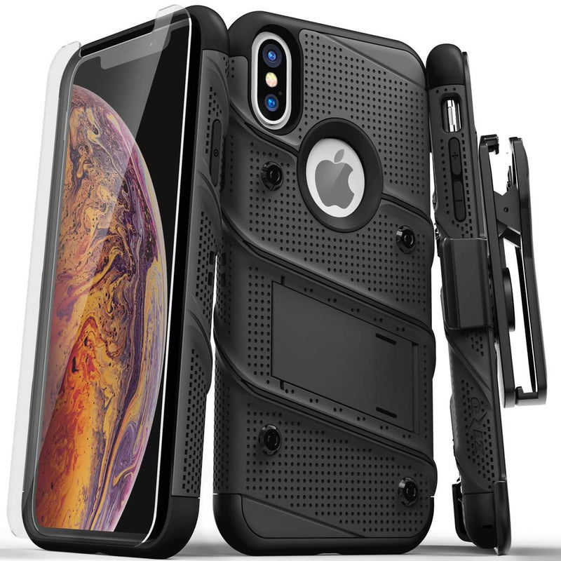 Zizo - iPhone XS Max - Carcasa Bolt - Negro/Negro