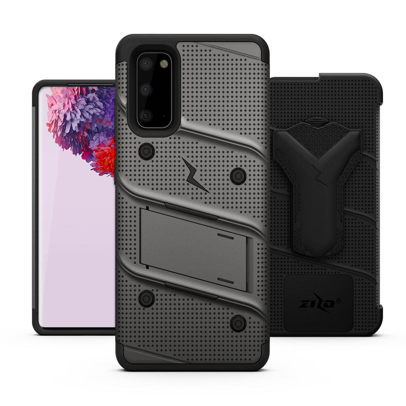 Zizo - Galaxy S20 - Carcasa Bolt - Gris Metalizado