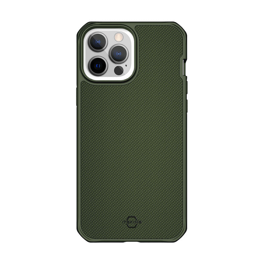 ITSKINS - iPhone 13 Pro Max / 12 Pro Max - Carcasa BALLISTIC NYLON - Olive Green