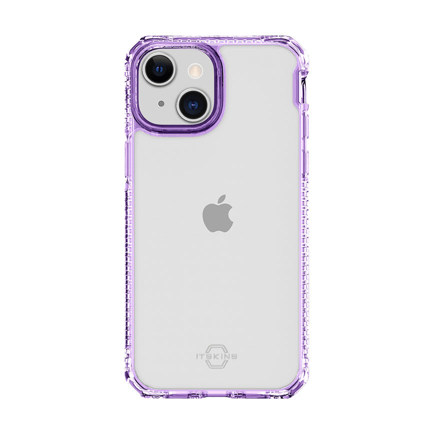 ITSKINS - iPhone 14/13 - Carcasa HYBRID CLEAR - Light Purple and Transparent