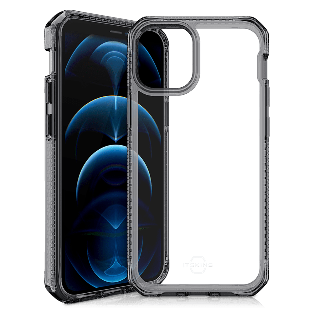 ITSKINS - iPhone 12 / 12 Pro - Carcasa HYBRID FROST - Black and Transparent