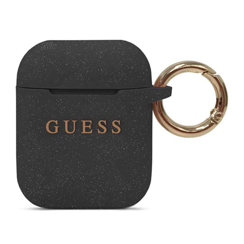 Guess - Airpods 1/2 - Carcasa Cover Ring Silicone - Black