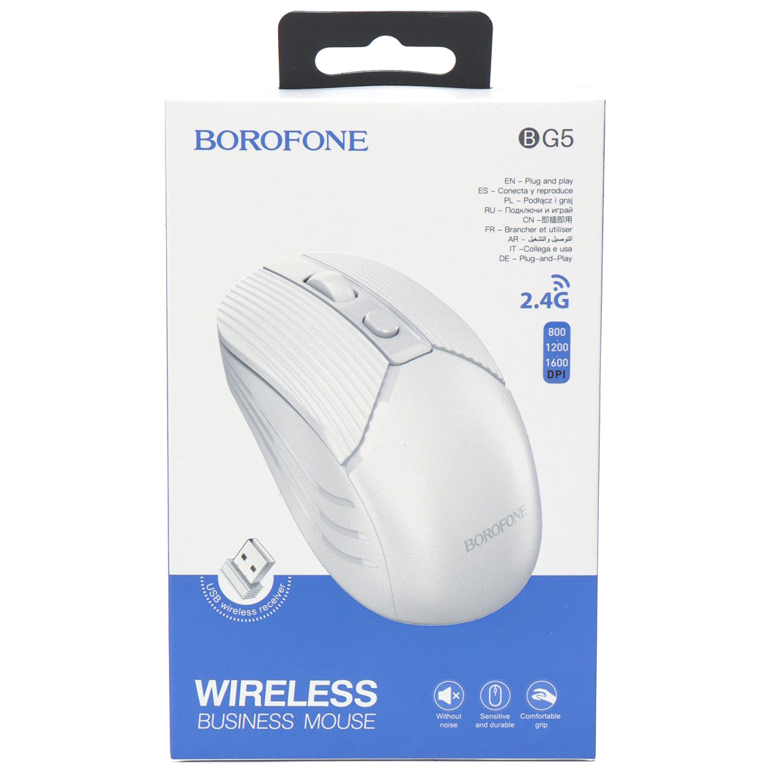 Borofone - BG5 2.4G business wireless mouse - blanco