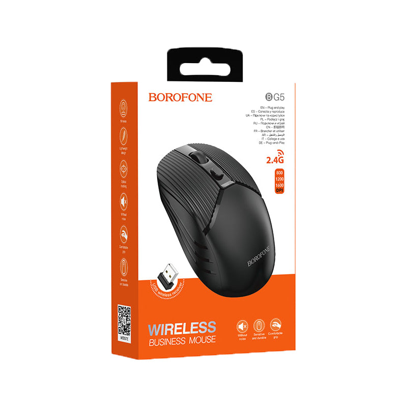 Borofone - BG5 2.4G business wireless mouse - negro