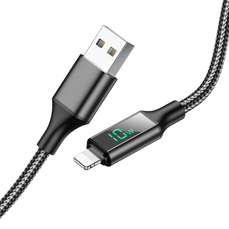 Borofone - BU32 Exclusive display charging data cable for iP - negro