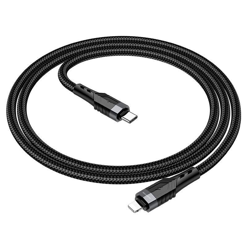 Borofone - BU35 iP Influence PD charging data cable - negro