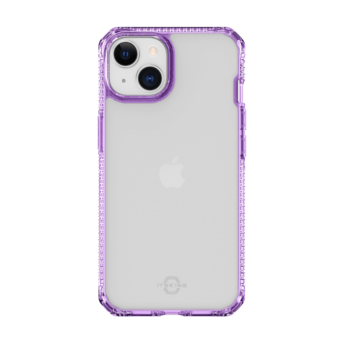 ITSKINS - iPhone 14 / 13 ( 6.1") - Carcasa HYBRID R // CLEAR - Light Purple and Transparent