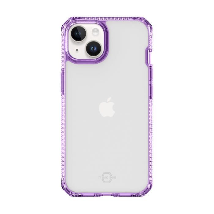 ITSKINS - iPhone 14 Plus ( 6.7") - Carcasa HYBRID R // CLEAR - Light Purple and Transparent