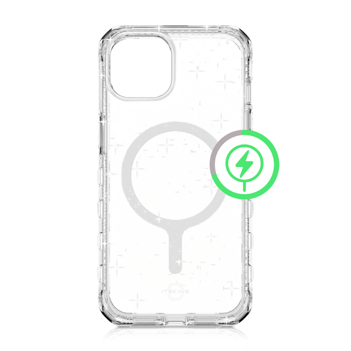 ITSKINS - Carcasa SUPREME R // SPARK Compatible con MagSafe para iPhone 14/13 - Transparent