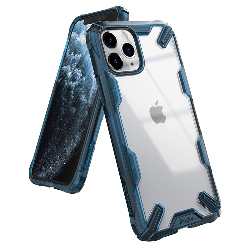 Ringke - iPhone 11 Pro Max - Carcasa FUSION X - Color SPACE BLUE