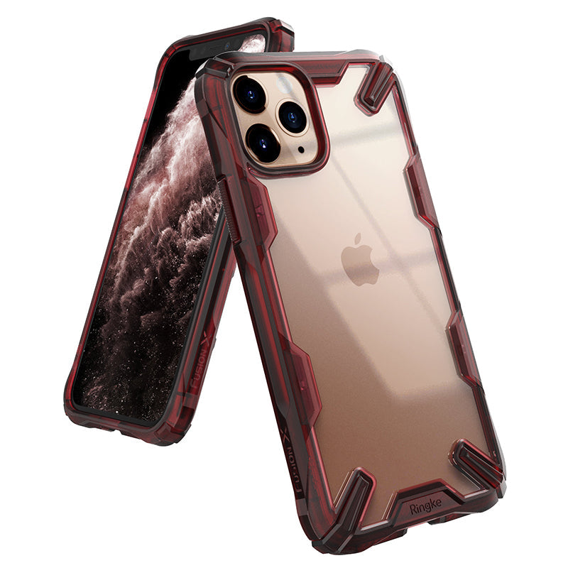 Ringke - iPhone 11 Pro Max - Carcasa FUSION X - Color RUBY RED