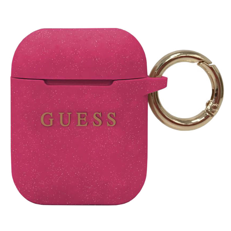 Guess - Airpods 1/2 - Carcasa Cover Ring Silicone - Fushia