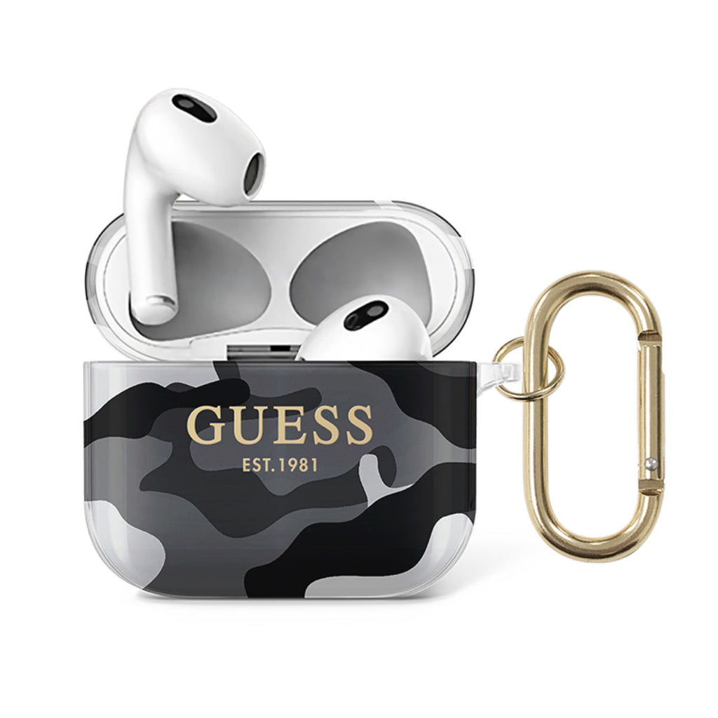 Guess - Airpods 3 - Carcasa TPU CAMOUFLAGE BLACK