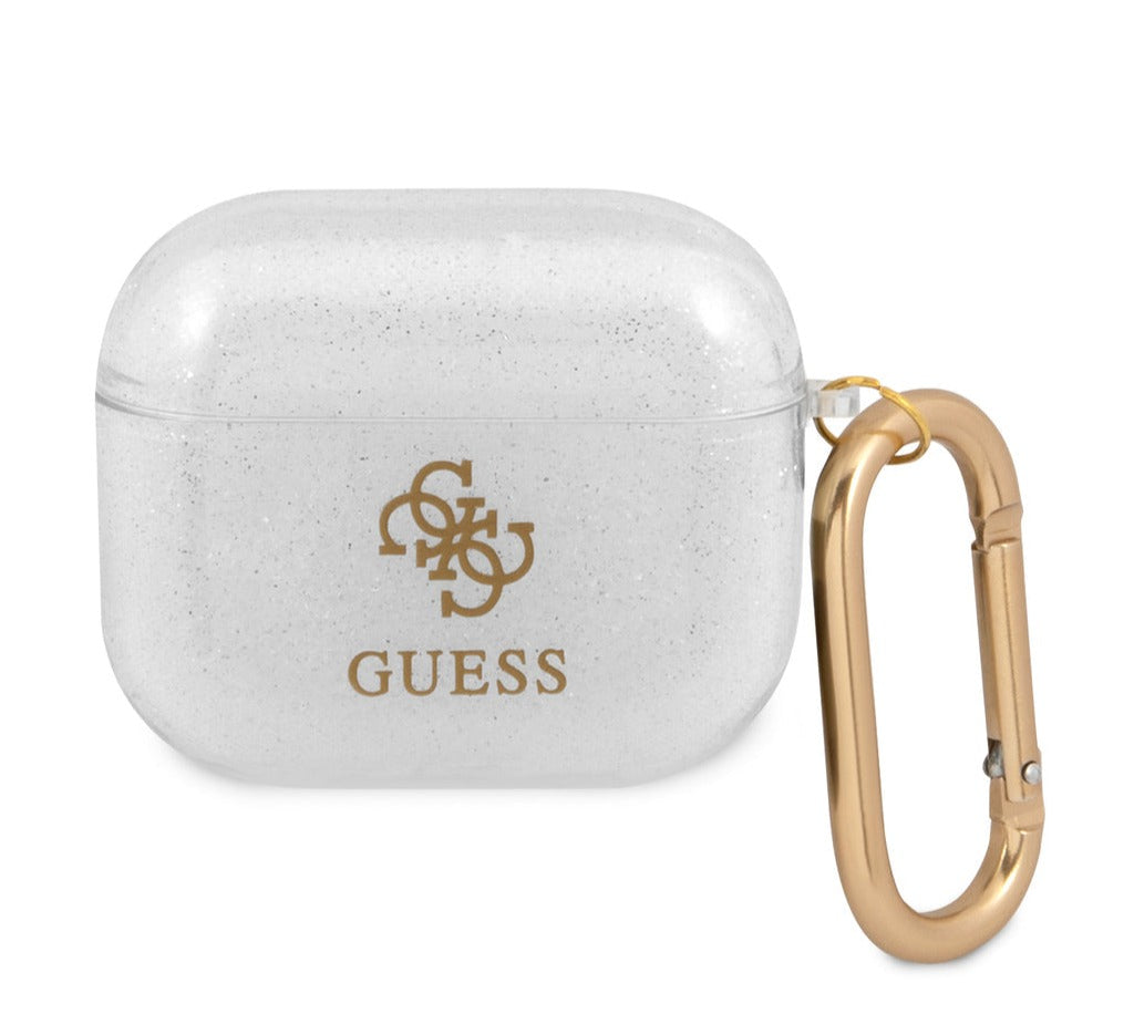 Guess - Airpods 3 - Carcasa TPU COLORED GLITTER TRANSPARENT