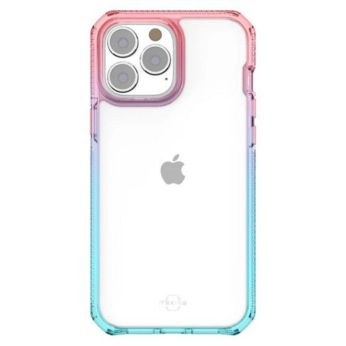 ITSKINS - iPhone 13 Pro Max / 12 Pro Max - Carcasa SUPREME PRISM - light pink and light blue