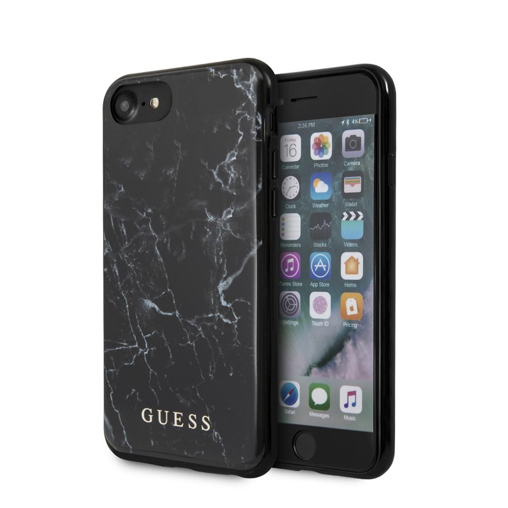 Guess - iPhone SE2 /8 /7 - Carcasa Marble Desing Case - Black