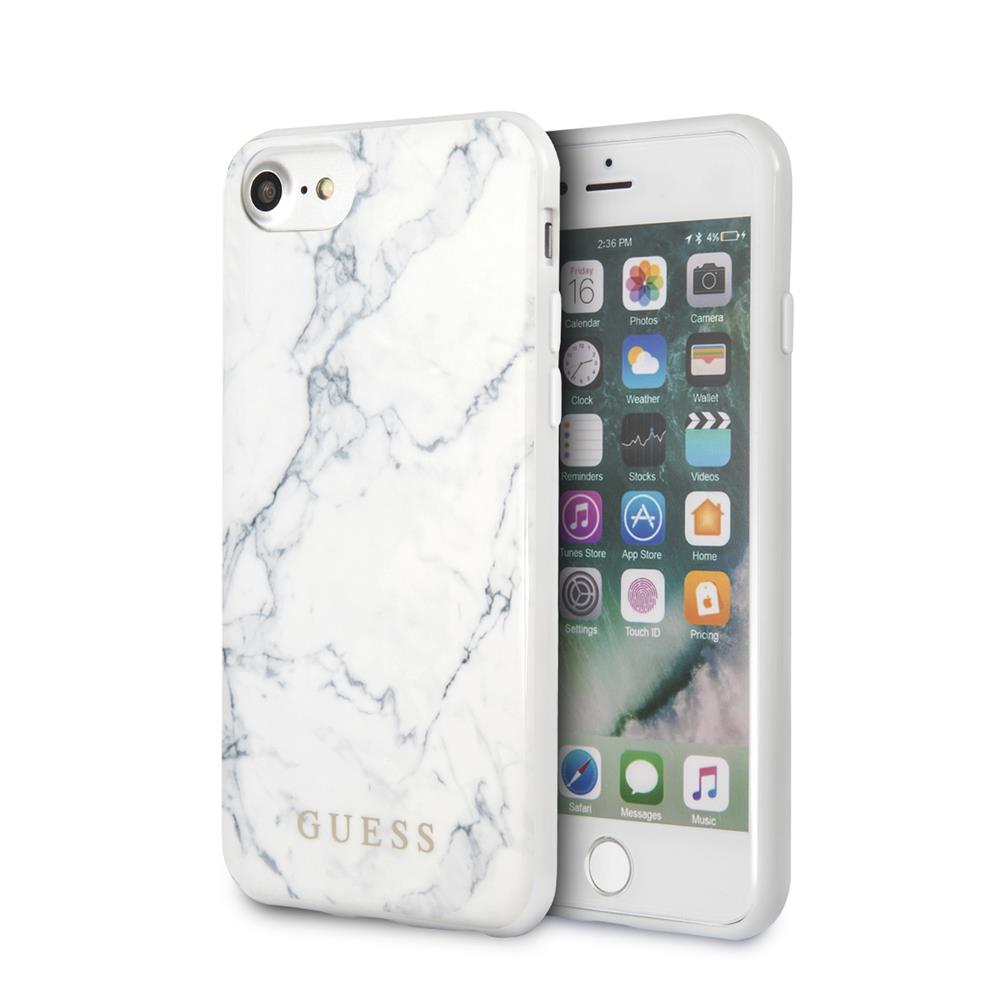 Guess - iPhone SE2 /8 /7 - Carcasa Marble Desing Case - White