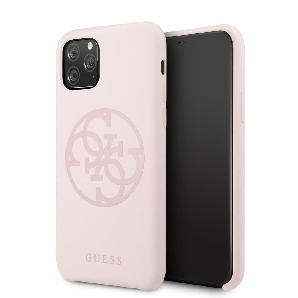 Guess - iPhone 11 Pro Max - Carcasa Silicon 4G Tone on Tone - Light Pink