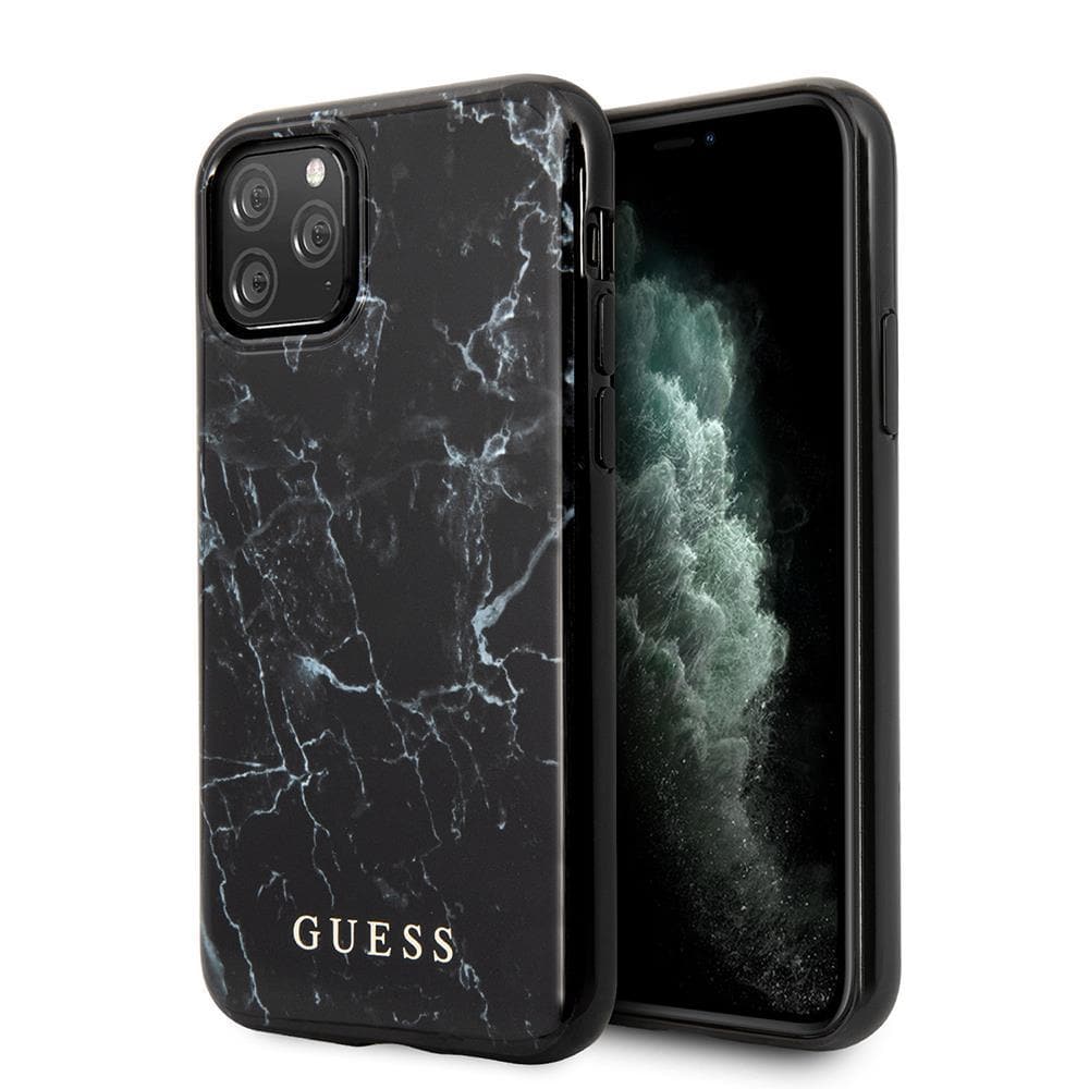 Guess - iPhone 11 Pro Max - Carcasa Marble Desing Case - Black