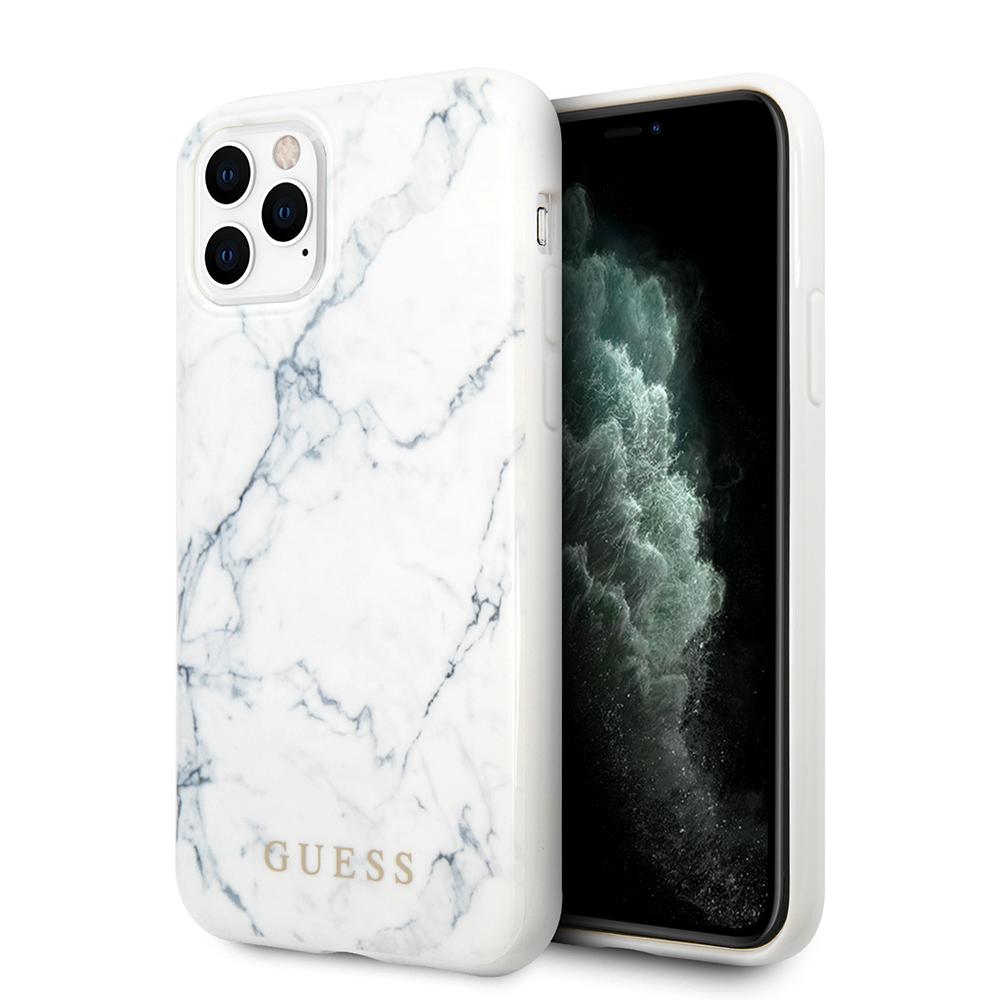 Guess - iPhone 11 Pro Max - Carcasa Marble Desing Case - White