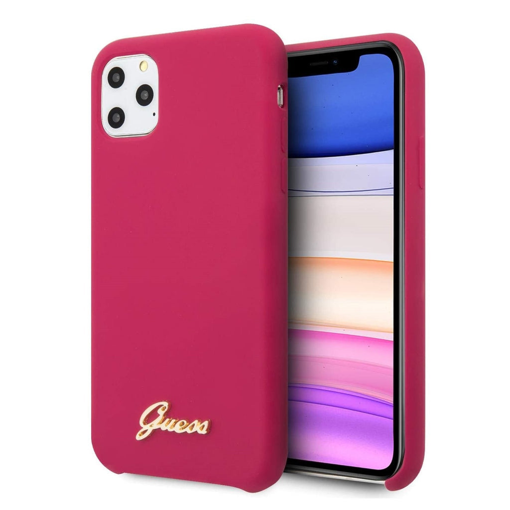 Guess - iPhone 11 Pro - Carcasa Liquid Silicone Case - Fuschia