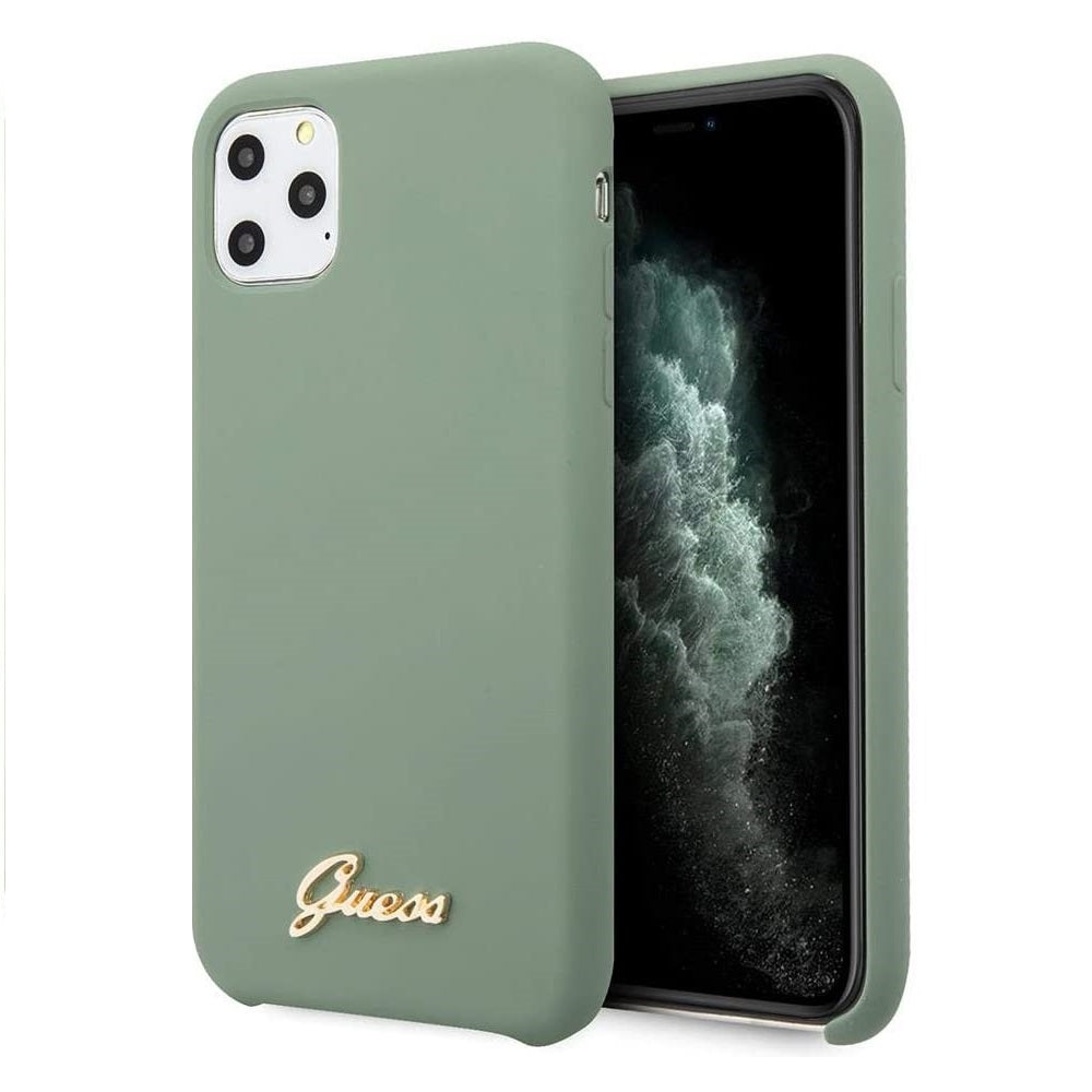 Guess - iPhone 11 Pro Max - Carcasa Liquid Silicone Case - Green