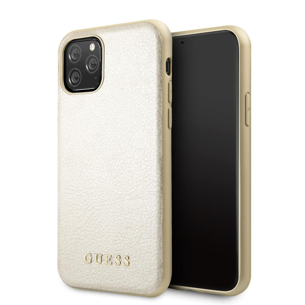 Guess - iPhone 12/12 Pro - Carcasa P.U.Leather Iridescent Collection - Gold